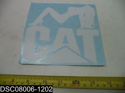 5.5" X 4.25" CAT Sexy Pose White Vinyl Decal Foto 1 de 2