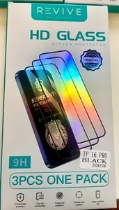 Revive - Lot de 3 protections d'écran en verre trempé - iPhone série 16, série 15,14 - Photo 1 sur 4
