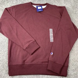 Champion Sweatshirt Men's Medium Maroon Casual Comfortable Crew - Picture 1 of 9