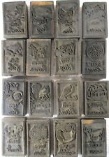 GROUP OF 16 ANTIQUE PRINTING PICTURE BLOCKS W/ CHILDRENS ANIMAL/NATURE THEMES