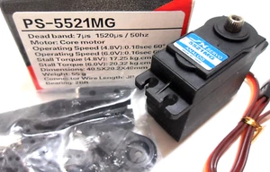 JX 5521 Metal Gear Steering 🚕 Servo 20kg/cm 0.16s High Torque 1/8 Buggy 1/10 - Picture 1 of 2