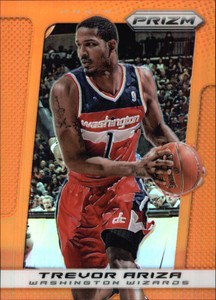 2013-14 Panini Prizm Prizms Orange Wizards Basketball Card #57 Trevor Ariza /60