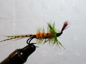 FLIEGENFISCHEN-FLIEGEN (** ROT GEHÖRNTER ALIEN BOMBER ** ) ** 2 FLIEGEN * GR. 8 * - Bild 1 von 11