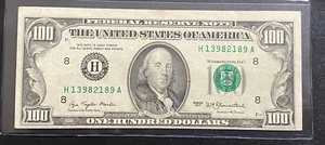 π₯π₯1977 H $100 bill error cut off-center St. Louis Missouri οΏΌπ₯π₯ - Picture 1 of 2