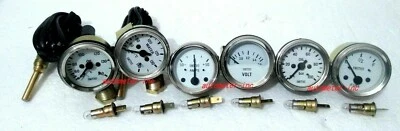 Smiths-52mm-Kit-Temp-Oil-Fuel-Oil Temp Gauge Volt +Amp Gauges --Replica - Image 1 of 4