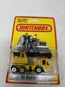 Vintage Matchbox Superfast No. 49 Mobile Crane Yellow 1/64 Diecast 1980 - Picture 1 of 8