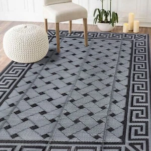 Reversible Mats, Plastic Straw Rug, Modern Area Rug, Large Floor Mat and Rug ... - Picture 1 of 7
