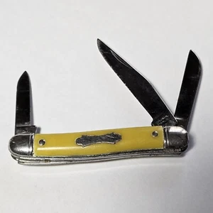 Vintage Colonial Pocket Knife 492 Yellow Casing - Picture 1 of 10