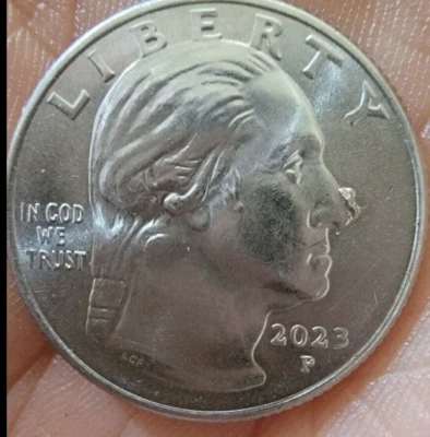 2023 P MINT EDITH KANA OLE QUARTER LARGE ERROR STRIKE ON NOSE. MULTIPLE ERRORS - Image 1 of 4