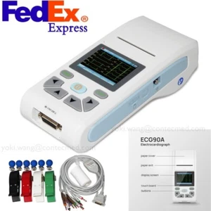 ECG90A Single Channel 12 Lead EKG Electrocardiograph Touch Digital EKG Printer - Picture 1 of 10