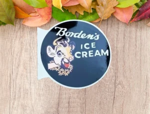 Borden's Ice cream Porcelain Enamel Heavy Metal Sign 18 Inches with flange - Picture 1 of 2