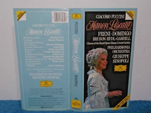 MANON LESCAUT (GIACOMO PUCCINI) - FRENI, DOMINGO, BRUSON - 2 CASSETTE SET & BOOK - Picture 1 of 2