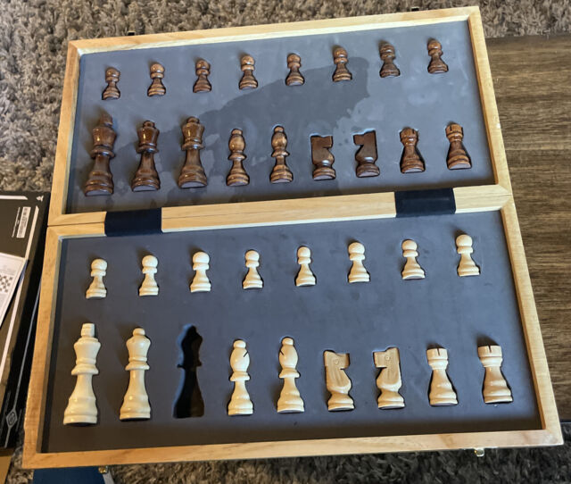  Chess Armory Large Chess Set w/Canvas Carrying Bag