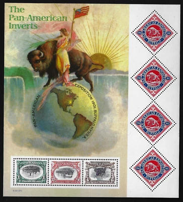 US Stamps Souvenir Sheet of 7, The pan-American Inverts, #3505 MNH - Image 1 of 2