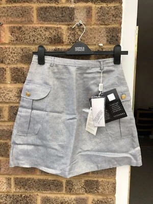 BNWT Versus by Versace Cotton and Linen Blend Grey / Blue Skirt - RRP £290 - Image 1 of 4