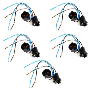10 T10 Socket Connector Light Bulb Holder Rubber Adapter Harness Car Truck Boat - Foto 1 di 3