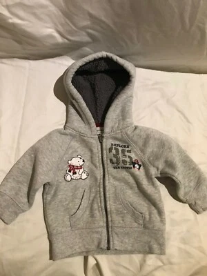 Sudadera/Sudadera con Capucha Bebé Gris 6-9 M Suave Usada Super Suave Foto 1 de 3