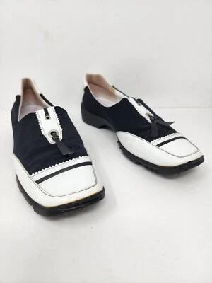 Walter Genuin Linea Stretch Womens 7 Black & White Golf Shoe Athletic  - Image 1 of 4
