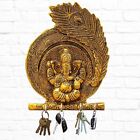 Porte-clés mural de hangar en métal chic Ganesha support à clés sawan cadeau décoration intérieure