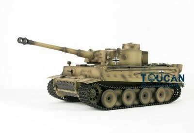 7.0 1/16 Henglong 3818 German Tiger I RC Tank Metal Tracks Infrared BB Combat - Image 1 of 4