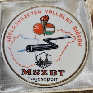 Vintage rare ceramic commemorative table medal of the MSZBT. - Picture 1 of 10