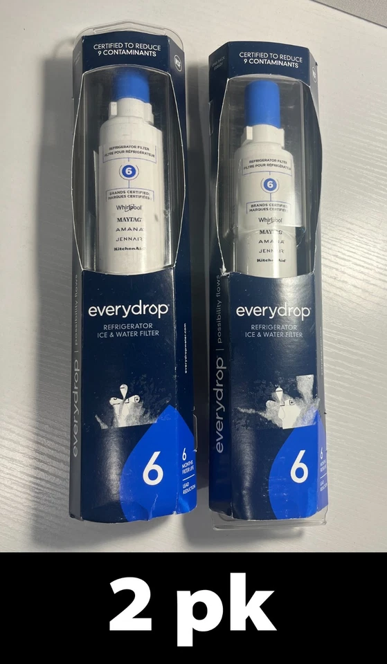 2pk Everydrop 6 Refrigerator Ice & Water Filter, Genuine - Image 1 of 4