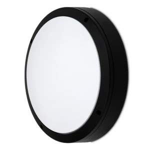 Wandlampe Wandleuchte Lampe IP54 2xE27 Außenwandleuchte Rund Schwarz ALGO - Bild 1 von 8
