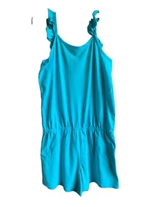 The Children’s Place Girls Ruffle Romper - Blue -size  XXL (16) - Picture 1 of 8