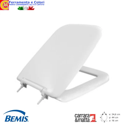 Copriwater Sedile Per wc Durolux CONCA Tavoletta Copri Vaso 346 x 440 mm Bianco - Immagine 1 di 2