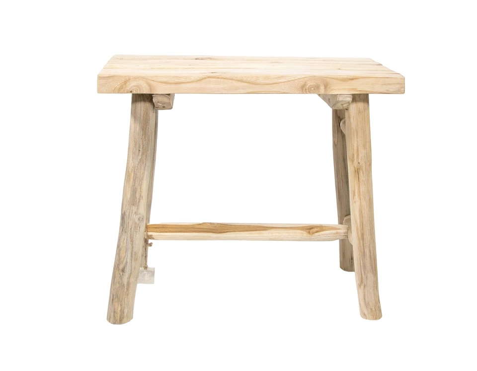 mgc24 Hocker aus Teakholz rechteckig 40,5 x 20,5 x 38,5cm - Bild 1 von 1