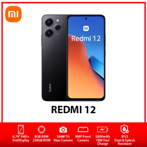 Xiaomi Redmi 12 Dual SIM Unlocked AU Stock Android Mobile Phone -Black/8GB+256GB