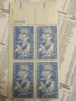 🇺🇸📈🔥💎💯 U.S.A. 1958 Plate Block of 6,Sc ,VF MNH** 4 CENT 🔥⚡️ - Image 1 of 3