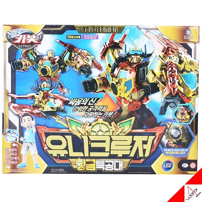 Hello Carbot Golden Rangers UNI CRUISER Gold Edition Crew Transformer Robot 2021 - Image 1 of 4