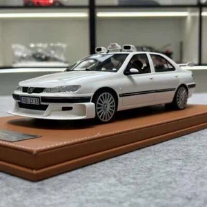 VEHICLE Art 1:18 Peugeot 406 TAXI 2001 ZY 13 Resin Diecast Model Car Gifts White - Picture 1 of 21