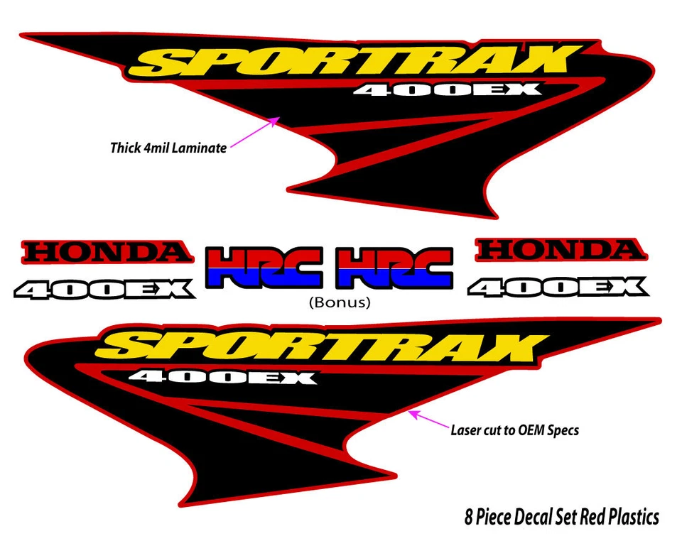 Honda TRX 400ex 2003 2004 calcomanía gráfica pegatina kit OEM conjunto de marcas SPORTRAX 400 EX Foto 1 de 1