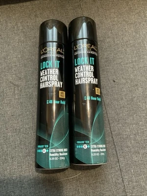 2X L’Oréal Lock It Weather Control Hairspray Extra Strong Level 4 8.25oz - Image 1 of 2