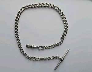 Antique 1915 Albert Watch Fob Chain Sterling England's Britton & Sons 13.5" - Picture 1 of 7
