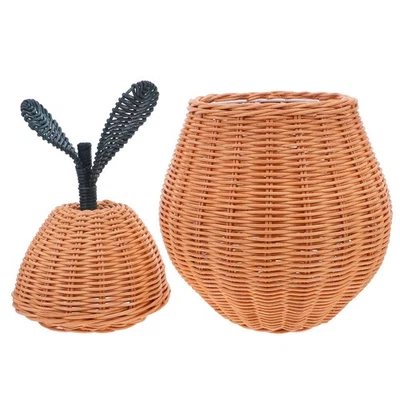 Cestino portaoggetti in vimini fatto a mano a forma di per oggetti di - Immagine 1 di 4