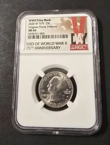 2020 W KANSAS TALLGRASS V75 QUARTER -- NGC MS66 UNCIRCULATED. - Picture 1 of 2