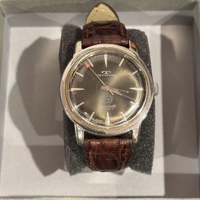 Technos Goldshield 17 Jewel Brown Dial Manual Men's Watch Vintage Used Japan - Image 1 of 4