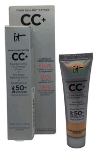 NIB It Cosmetics CC+ SPF 50 Sunscreen ~ Light Medium  0.406 Fl Oz Exp. 11/26 - Picture 1 of 4