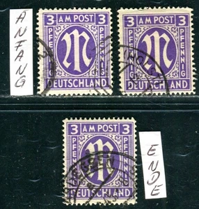 BIZONE 1945 13Ay, 13F,G used FLAWLESS signed WEHNER BPP (M2009 - Picture 1 of 2