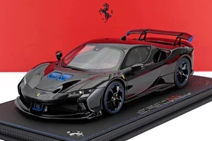 BBR-Models 1/18 Ferrari SF90 XX Stradale 2024 schwarz blau P18237Q-Vet - Bild 1 von 7