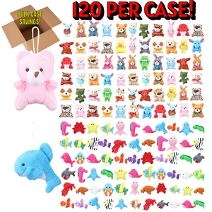 120 PCS Plush Cute Jungle & Sea Animal Danglers-Keychains Ornaments-2.3" - 4.7" - Picture 1 of 1
