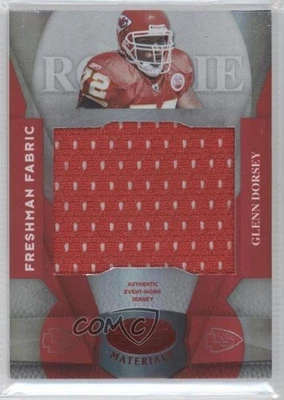 2008 Leaf Certified Materials Freshman Fabric Mirror Red Glenn Dorsey Rookie RC - Image 1 of 2