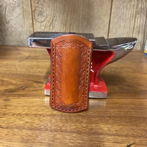 Ledermesser Einstecktaschenscheide mit Clip ideal für ein Etui Klappmesser - Bild 1 von 10