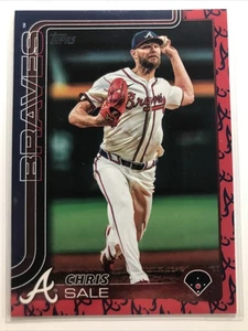 Chris Sale 2025 Topps Baseball Card #316 TEAM COLORS BORDER SSP BRAVES NICE!! - Picture 1 of 2