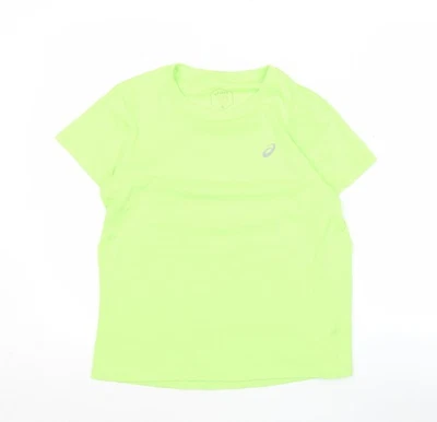 Asics Women's Green Medium Athletic Short Sleeve Running T-Shirt - Image 1 of 4