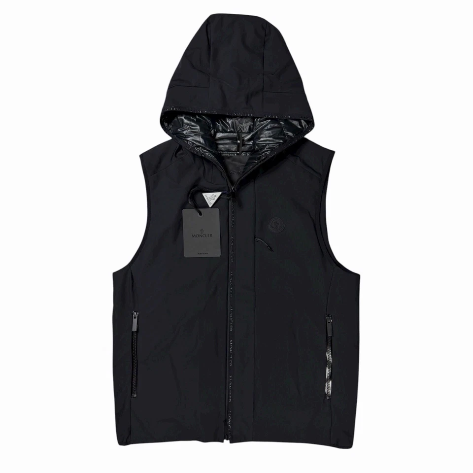 MONCLER ALLIER BLACK HOODED VEST MEN’S SMALL BNWT RRP £890 - Image 1 of 1