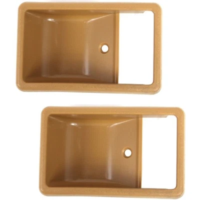 Juego de molduras de manija de puerta para camioneta Toyota 1984-1989 beige interior delantero 2 piezas Foto 1 de 4